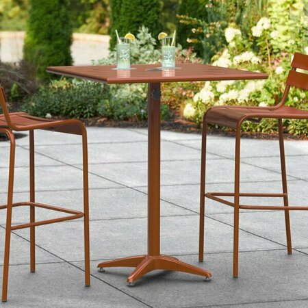 LANCASTER TABLE & SEATING Outdoor Table, 32''x32'', Brown 427BAU3232BR